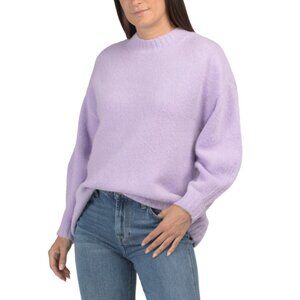 LA BIZ Lavender Wool Blend Mock Neck Sweater